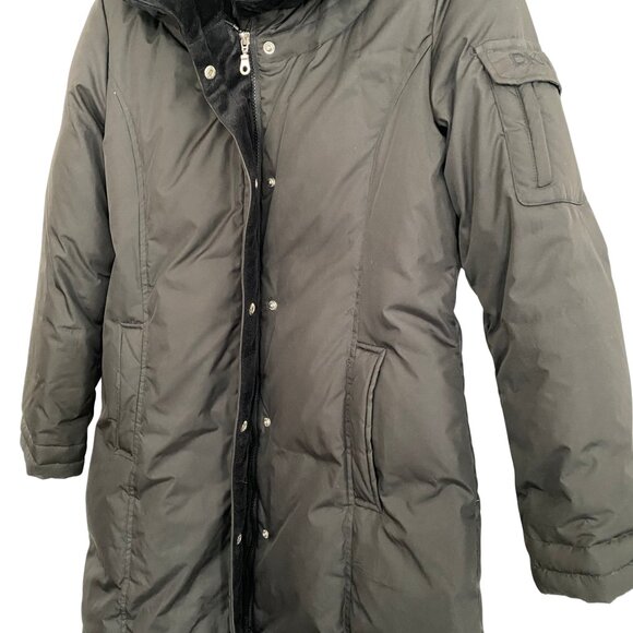 DKNY Black Hooded Puffer Coat - Size S - Preowned - Picture 7 of 12